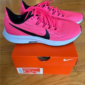 Nike Women's Running Shoes - Hot Pink with Black Swoosh